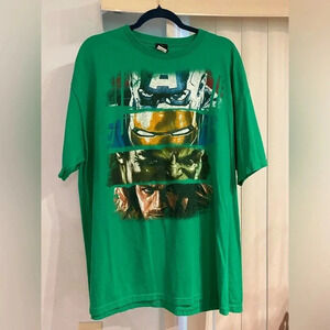 *EUC* 2011 Mad Engine Marvel Avengers Shirt - Green - Men’s Size XL